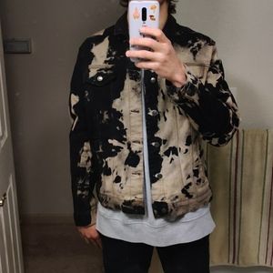 Custom acid wash jean jacket